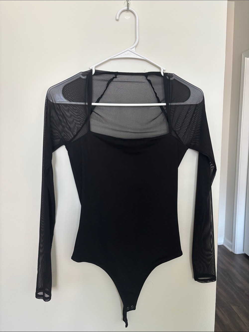 Abercrombie Black Mesh Bodysuit
